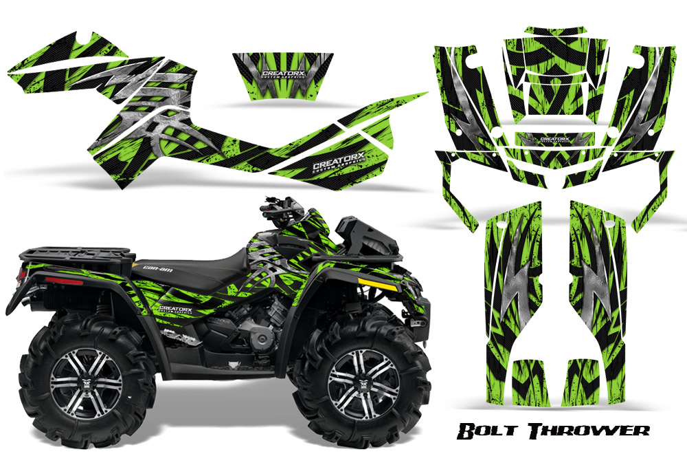 Can-Am Outlander XMR Graphics Kit Bolt Thrower Green BB